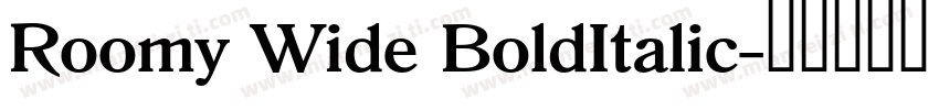 Roomy Wide BoldItalic字体转换
